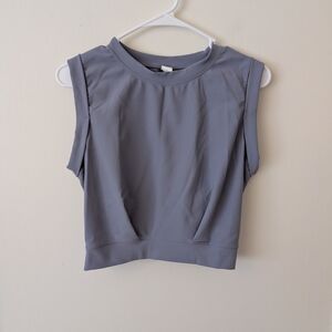 Halara Womens Small Sleeveless Crop Top Purple Activewear Athleisure Sportswear